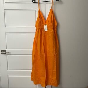 A New Day Elegant Summer Beach Orange Maxi Dress Size L Womens